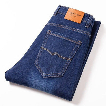 Autumn And Winter New Men'S Loose Jeans Classic Fashion All-Match Street Wear Casual Denim Trousers Male Brand Thick Pants