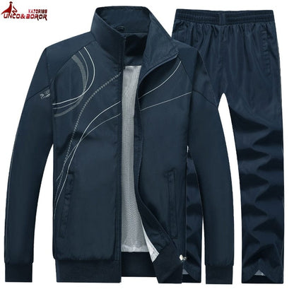 Spring Autumn  Men`s Sportswear Tracksuits outwear Two Piece  jogger Set Jacket + Pants Casual Tracksuit Men Gyms Sweatshirt