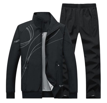 Spring Autumn  Men`s Sportswear Tracksuits outwear Two Piece  jogger Set Jacket + Pants Casual Tracksuit Men Gyms Sweatshirt