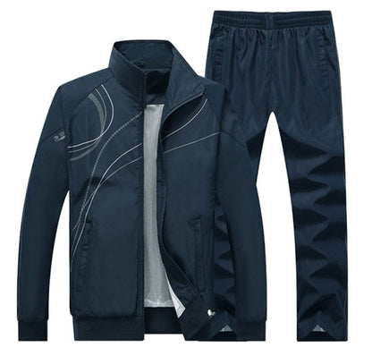Spring Autumn  Men`s Sportswear Tracksuits outwear Two Piece  jogger Set Jacket + Pants Casual Tracksuit Men Gyms Sweatshirt