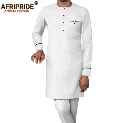 Dashiki Clothes for Men Traditional Outfits Tribal Shirts and Pants Set Tracksuit Outfits Blouse African Fashion Wear A2116043