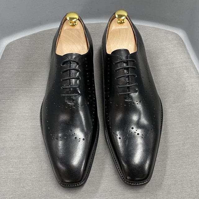 Mărimea 38 până la 47 pantofi oxford pentru bărbați cu vârful aripii din piele de vițel autentică, marcă de lux, cu șireturi, pantofi de rochie brogue de birou pentru bărbați