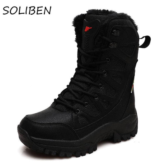 SOLIBEN High Quality Leather Boots for Men Boots Waterproof Breathable