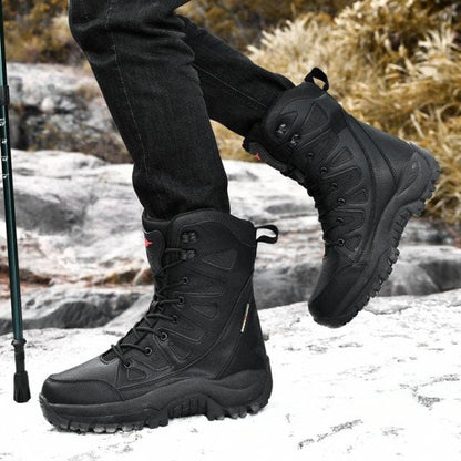 SOLIBEN High Quality Leather Boots for Men Boots Waterproof Breathable