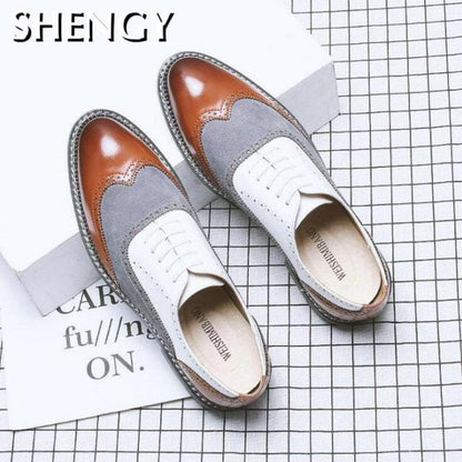 Fashion British Leather Shoes Men Outdoor Summer High Quality Casual Men Shoes Driving Classic Slip On Dress Office Lacing