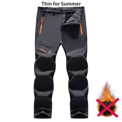 Men's Waterproof Pants Autumn Winter Outdoor Hiking Camping Fashion Sports Trousers Casual Soft Oversize Fleece Warm Cargo Pants