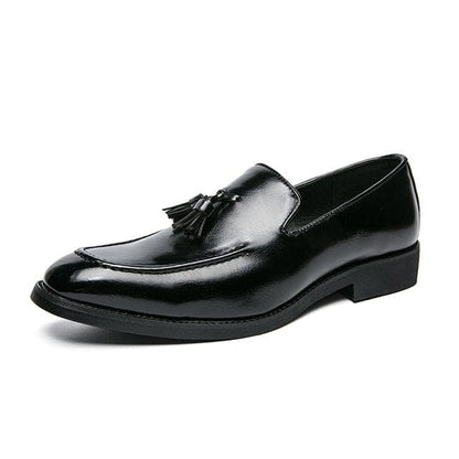 Leather Shoes Men's Tassel Comfortable Loafers Black/Red Casual Shoes Men Fashion High Quality Moccasin Wedding Party Shoes