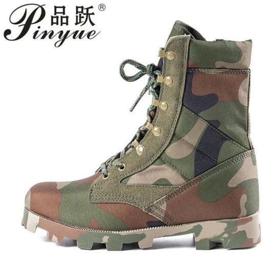 Army Boots Men Military Boots Tactical Combat Boots Waterproof Summer/Winter Green camouflage Boots Size 38-45