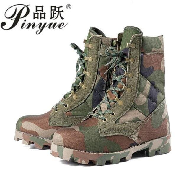 Army Boots Men Military Boots Tactical Combat Boots Waterproof Summer/Winter Green camouflage Boots Size 38-45