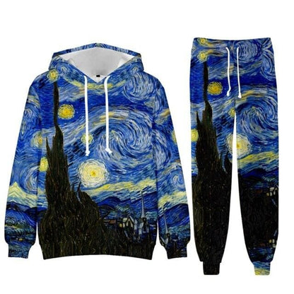 Baroque Church Luxury Men's Tracksuit Hoodies+Pants Jogging Sweatpants Sets Winter Fleece Jogger Sports Suit Sweatshirt