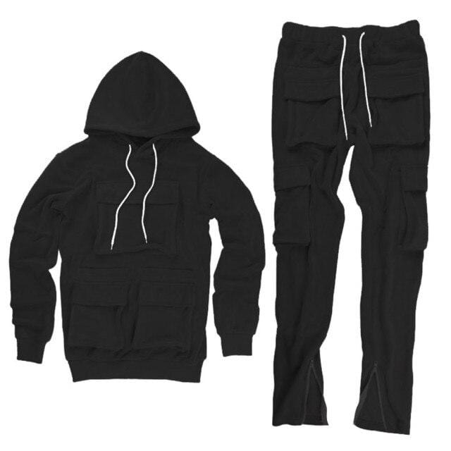 Sports sweatpants fleece Men Tracksuit Two Piece hoodies and baggy Pants Mens Sweat Suits Set Size Jogger Sets for Men Clothing