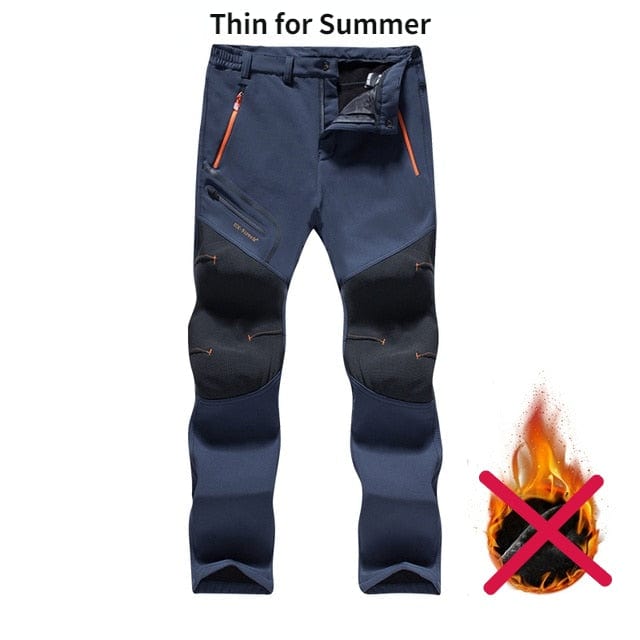 Winter Men's Waterproof Pants Outdoor Hiking Camping Fishing Sports Trousers Male Casual Soft Shell Fleece Warm Cargo Pants 5XL