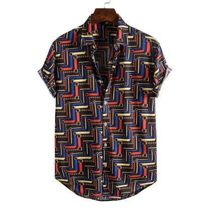 Men's Short Sleeve Male Shirts for Mens Social Luxury Man Designer Clothes Hawaiian  Fashionable Elegant Classic Fashion