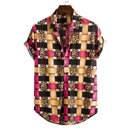 Men's Short Sleeve Male Shirts for Mens Social Luxury Man Designer Clothes Hawaiian  Fashionable Elegant Classic Fashion