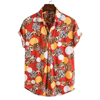 Men's Short Sleeve Male Shirts for Mens Social Luxury Man Designer Clothes Hawaiian  Fashionable Elegant Classic Fashion