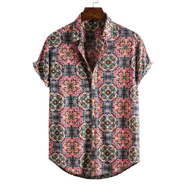 Men's Short Sleeve Male Shirts for Mens Social Luxury Man Designer Clothes Hawaiian  Fashionable Elegant Classic Fashion