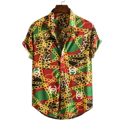 Men's Short Sleeve Male Shirts for Mens Social Luxury Man Designer Clothes Hawaiian  Fashionable Elegant Classic Fashion