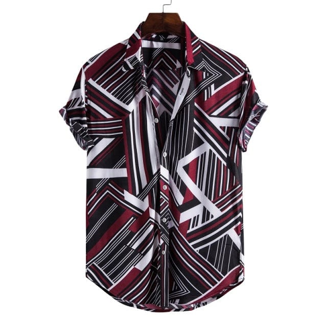 Men's Short Sleeve Male Shirts for Mens Social Luxury Man Designer Clothes Hawaiian  Fashionable Elegant Classic Fashion 2021