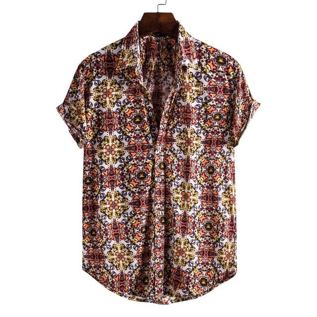 Men's Short Sleeve Male Shirts for Mens Social Luxury Man Designer Clothes Hawaiian  Fashionable Elegant Classic Fashion