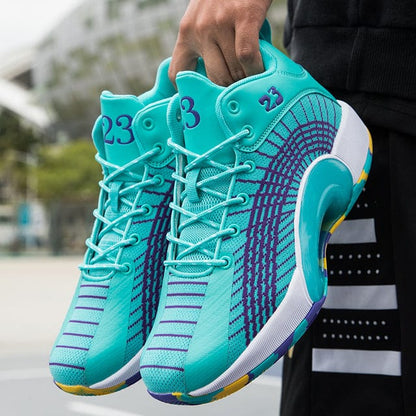 Basketball Shoes Men's Sneakers High Gang Outdoor Street Lovers Sports Shoes Men's Professional Casual Sports Basketball Shoes