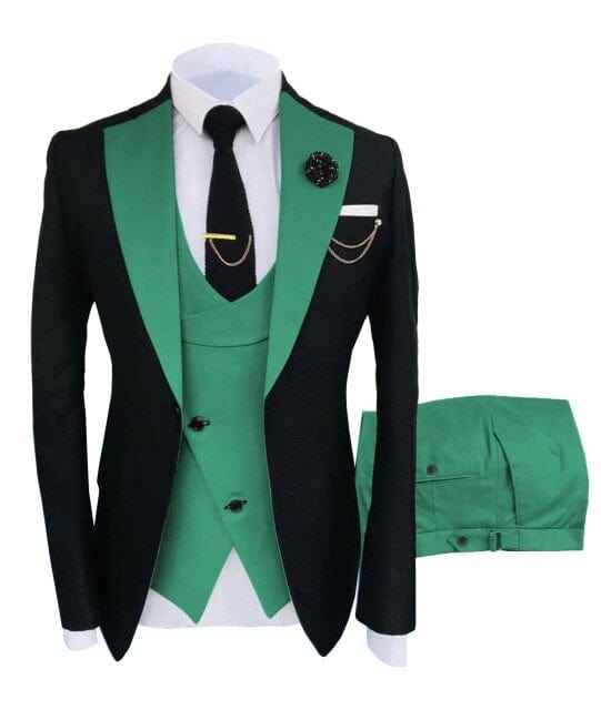 Formal Business Fashion 3 Pieces Mens Suit Slim Fit Tuxedos Jacket  Wedding Groom Tuxedos(Blazer+Vest+Pants)