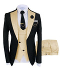 Formal Business Fashion 3 Pieces Mens Suit Slim Fit Tuxedos Jacket  Wedding Groom Tuxedos(Blazer+Vest+Pants)