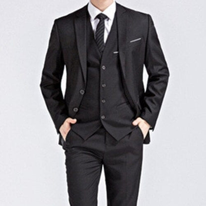 Famous Brand Men Blazers Wedding Groom Plus Size S- 5XL 3 Pieces Jacket Vest Pant Slim Fit Business Casual Tuxedo Suit Set