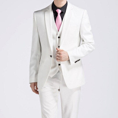 Famous Brand Men Blazers Wedding Groom Plus Size S- 5XL 3 Pieces Jacket Vest Pant Slim Fit Business Casual Tuxedo Suit Set