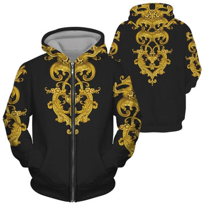 New Set 3D Printing Fashion Personality Creative Mens Zipper Hooded Suits Casual Sweatshirt Sweatpants Two Sets Tracksuits