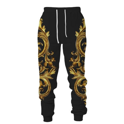 New Set 3D Printing Fashion Personality Creative Mens Zipper Hooded Suits Casual Sweatshirt Sweatpants Two Sets Tracksuits