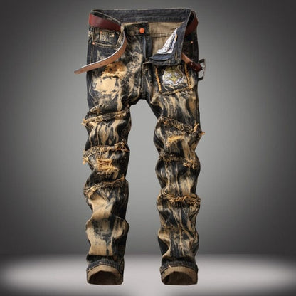 Denim Designer Hole Jeans High Quality Ripped for Men Size 28-38 40 42  Autumn Spring HIP HOP Punk Streetwear