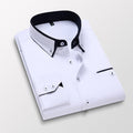 Men Long Sleeve Slim Fit No-Iron Business Social Shirts  Spring Autumn Wedding Party Dress Casual Button Down Brand Shirt