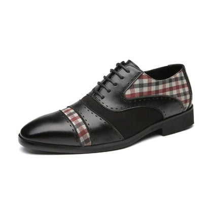High Quality British style Luxurious Men's Lace Up Loafers Leather Brown Black Mens Casual Dress Shoes Slip On Wedding Men Shoes
