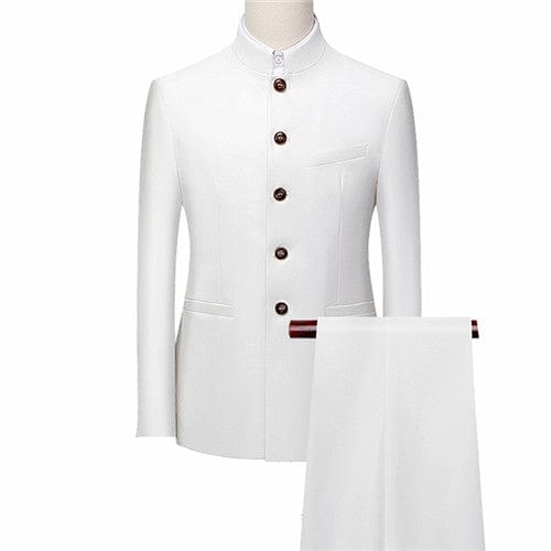 2022 Moda Bărbați Retro Party Set 2 piese Blazer Pantaloni Broderii de lux Costum Tang Jachetă Pantaloni Plus Size M-6XL 2 buc