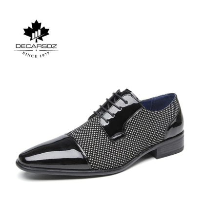 DECARSDZ Men Dress Shoes For Men  Spring Autumn Fashion Formal Suit Shoes Man Brand Leather Wedding Party Style Men Shoes