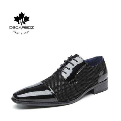 DECARSDZ Men Dress Shoes For Men  Spring Autumn Fashion Formal Suit Shoes Man Brand Leather Wedding Party Style Men Shoes