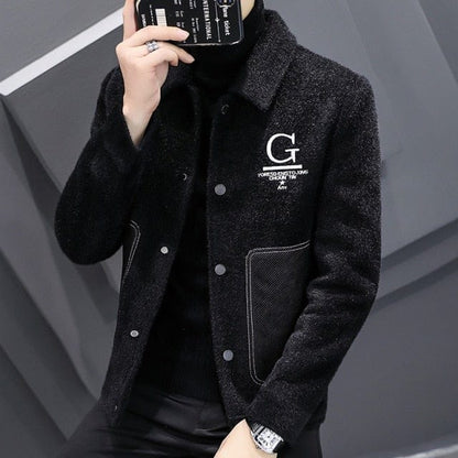 Men's Winter Jacket Fashion Mink Fleece Wool Blends Coat men Casual Business Trench Windbreaker Social Streetwear Overcoat