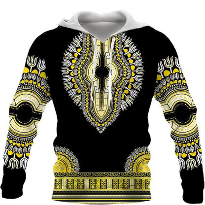 African Print Sweatshirt Hoodie and Pant 2piece Set Men's Brand Fashion Tracksuit Long Sleeve Autumn Winter Men's Clothing Suit