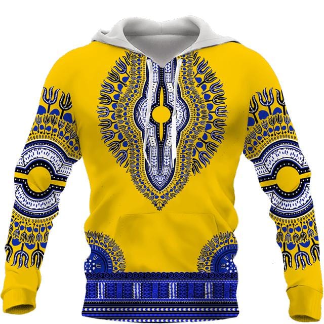 Hanorac cu imprimeu african Hanorac și pantaloni Set 2 piese Trening de modă pentru bărbați, cu mânecă lungă, toamnă iarna Costum de îmbrăcăminte pentru bărbați