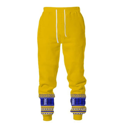 African Print Sweatshirt Hoodie and Pant 2piece Set Men's Brand Fashion Tracksuit Long Sleeve Autumn Winter Men's Clothing Suit