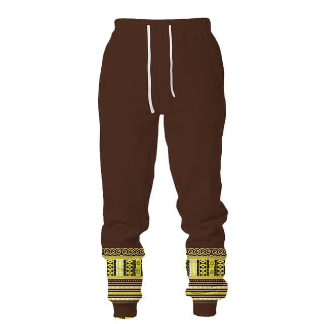 Hanorac cu imprimeu african Hanorac și pantaloni Set 2 piese Trening de modă pentru bărbați, cu mânecă lungă, toamnă iarna Costum de îmbrăcăminte pentru bărbați