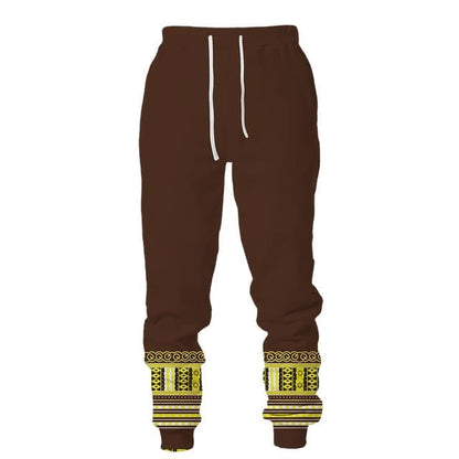 African Print Sweatshirt Hoodie and Pant 2piece Set Men's Brand Fashion Tracksuit Long Sleeve Autumn Winter Men's Clothing Suit