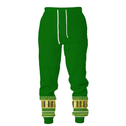 African Print Sweatshirt Hoodie and Pant 2piece Set Men's Brand Fashion Tracksuit Long Sleeve Autumn Winter Men's Clothing Suit