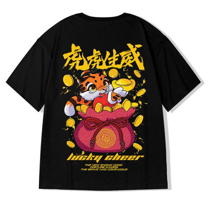 ZAZOMDE  Hip Hop Tees T-Shirt Chinese Style Panda Harajuku Loose Men T Shirt Casual Summer New Oversized Male Punk Clothes