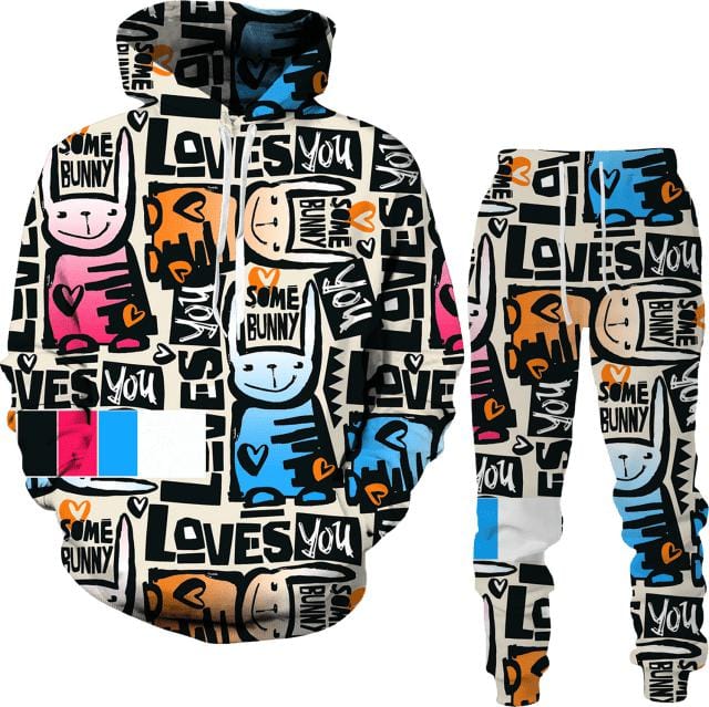 2022 New Tracksuit Male/Women Casual Long Sleeve Hooded Men Two Piece Hoodies+Pants