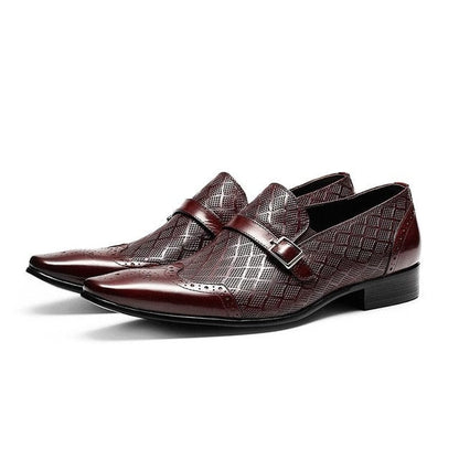 Italy Handmade Men's Dress Shoes Luxury Genuine Leather Party Suit  Summer Male Wedding Flat Slip on Buckle Oxford Loafers