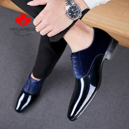 DECARSDZ Men Dress Shoes Men Spring Wedding Fashion Office High Quality Leather Comfy Business Man Formal Shoes 2022 Men Shoes