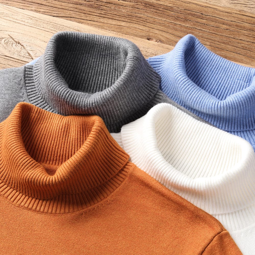 2022 New Autumn Winter Men&#39;s Warm Turtleneck Sweater High Quality Fashion Casual Comfortable Pullover Thick Sweater Male Brand