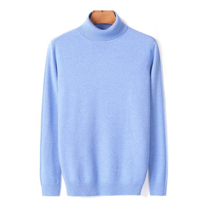New Autumn Winter Men's Warm Turtleneck Sweater High Quality Fashion Casual Comfortable Pullover Thick Sweater Male Brand