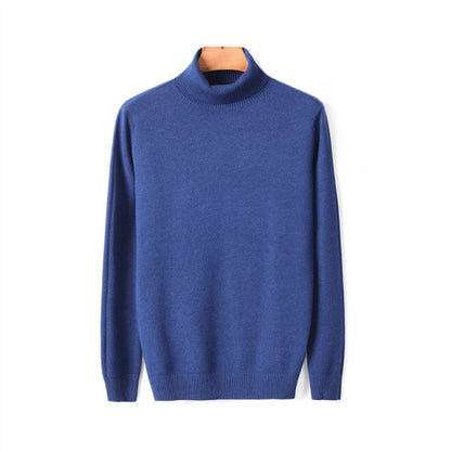 New Autumn Winter Men's Warm Turtleneck Sweater High Quality Fashion Casual Comfortable Pullover Thick Sweater Male Brand